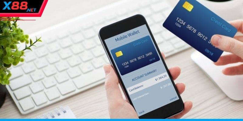 Các bước nạp tiền X88 có sẵn trên hệ thống